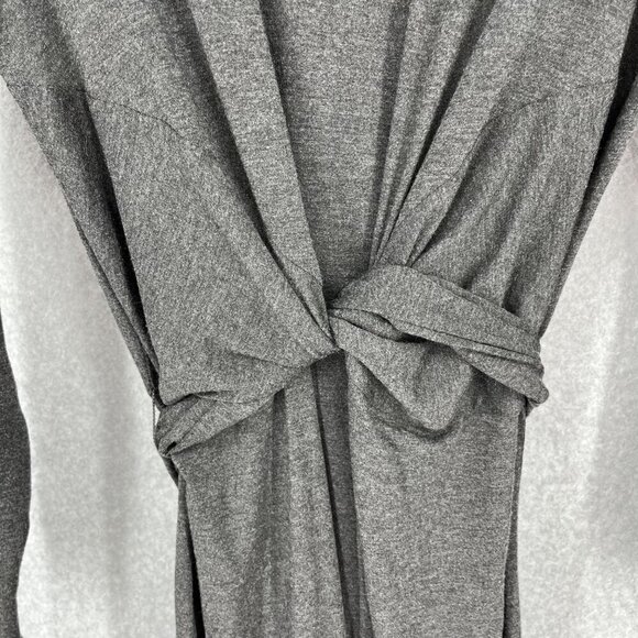Amour Vert Denver Wrap Dress Size S Gray Modal Blend Made in USA Soft Stretch - Picture 2 of 9